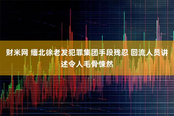 财米网 缅北徐老发犯罪集团手段残忍 回流人员讲述令人毛骨悚然