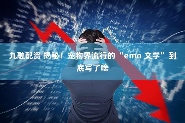 九融配资 揭秘！宠物界流行的 “emo 文学” 到底写了啥