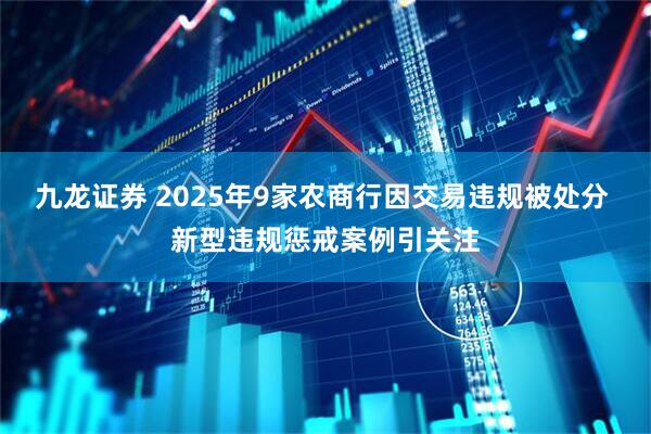 九龙证券 2025年9家农商行因交易违规被处分 新型违规惩戒案例引关注